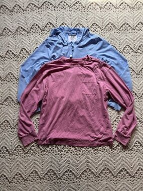 Athleta Girl Size 12 Bundle | Long Sleeve Pocket Tee & Lightweight Zip Hoodies